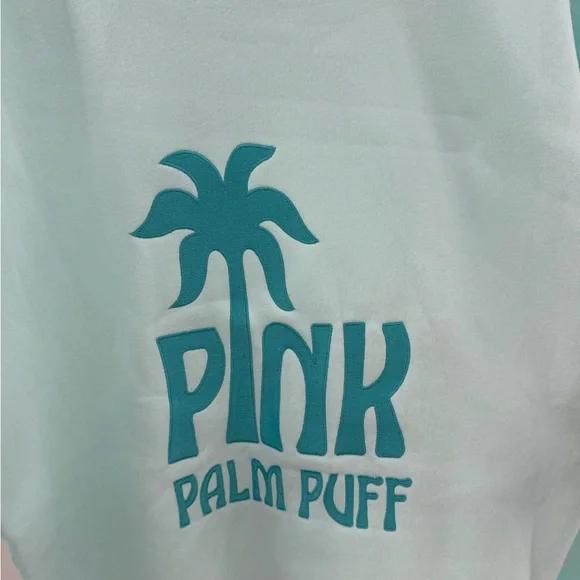 Pink Palm Puff Classic Puff Hoodie in Mint Breeze size Small - Picture 5 of 10